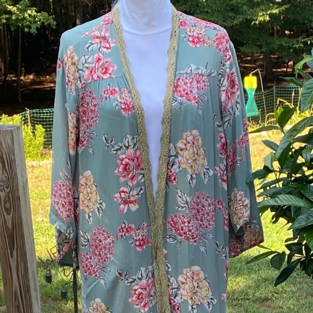 Vintage Angie Floral Kimono Full Length